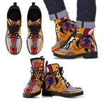 aboriginal-leather-boots-turtle-patterns-aus-flag-circle-dot-painting