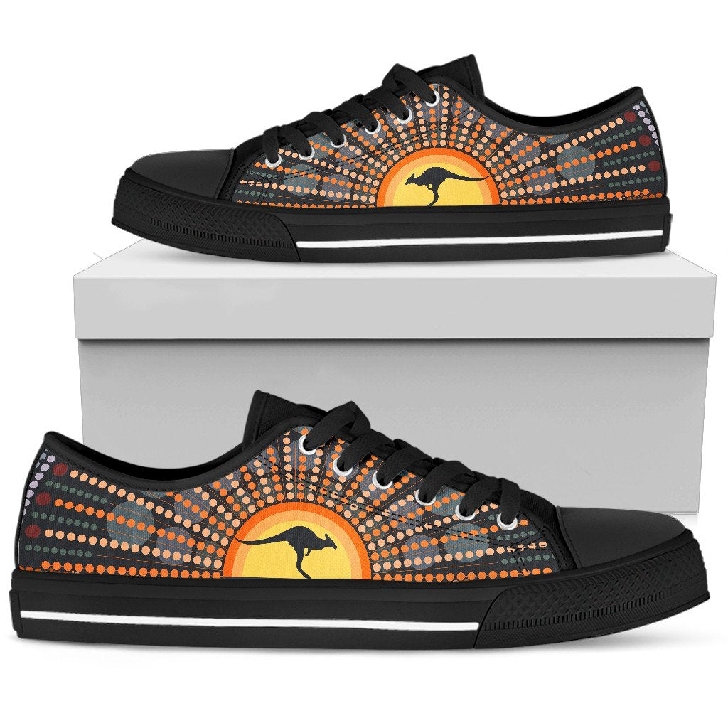 canvas-shoes-kangaroo-shoes-aboriginal-dot-painting-low-top