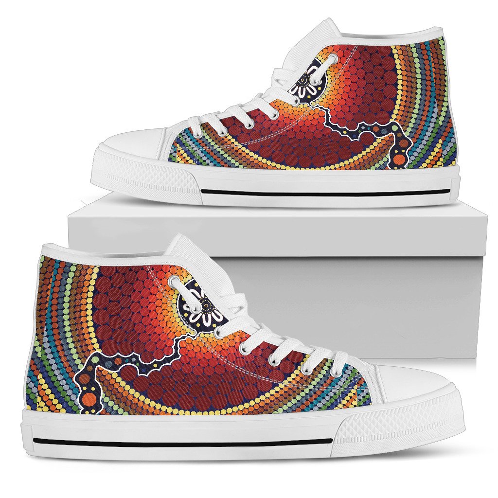 canvas-shoes-aboriginal-dot-painting-shoes-ver11-high-top