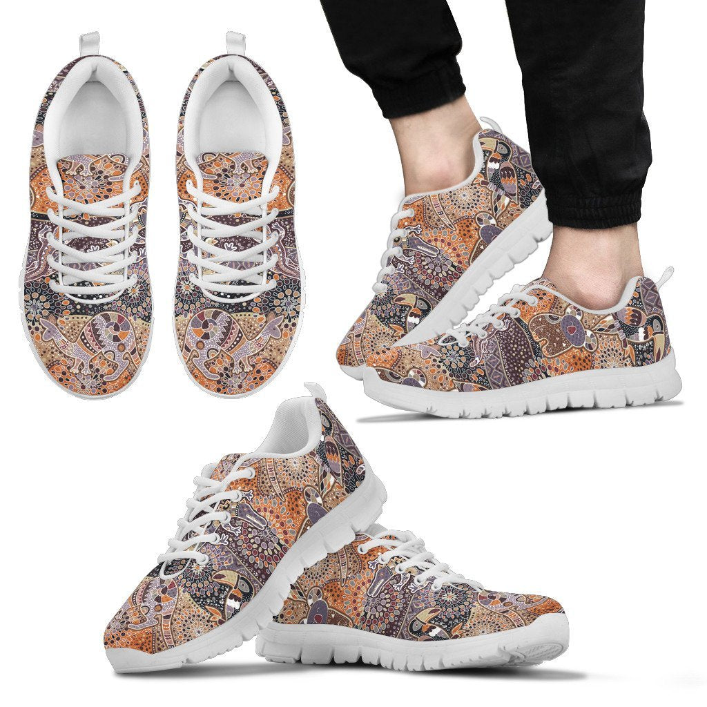 aboriginal-sneakers-koala-patterns-kangaroo-kookaburra-bohemian-style