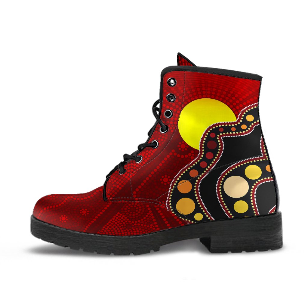 aboriginal-leather-boots-australia-aboriginal-lives-matter-flag-circle-dot-painting-art-boots
