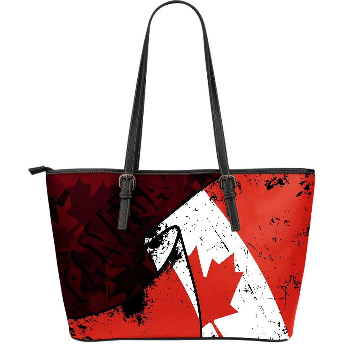 canada-special-grunge-flag-leather-tote-bag