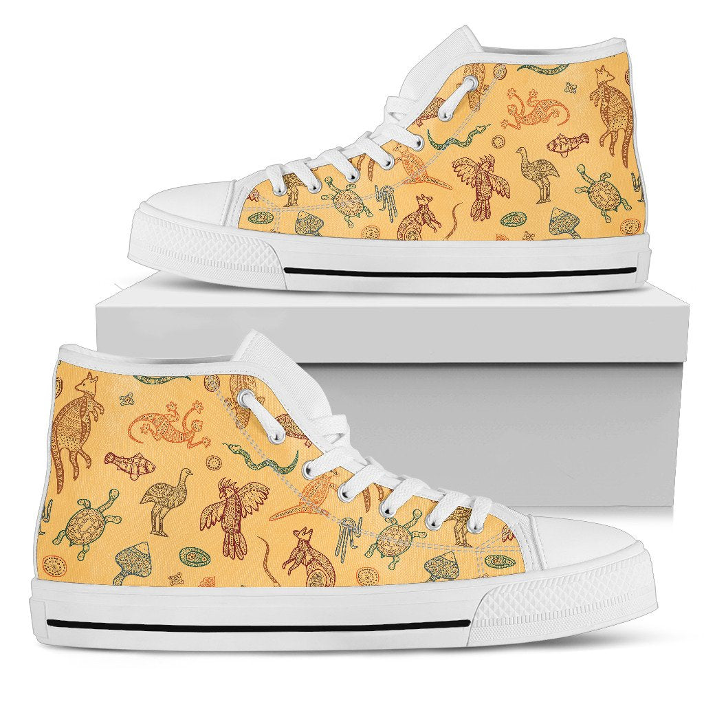canvas-shoes-australian-animals-shoes-high-top