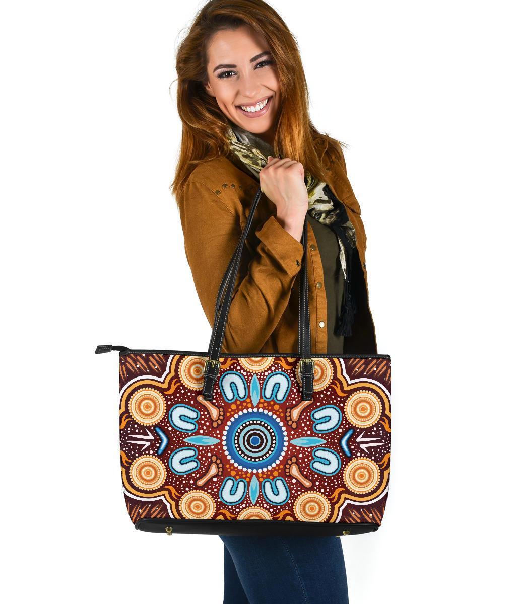 leather-tote-bag-indigenous-circle-dot-painting-ver02