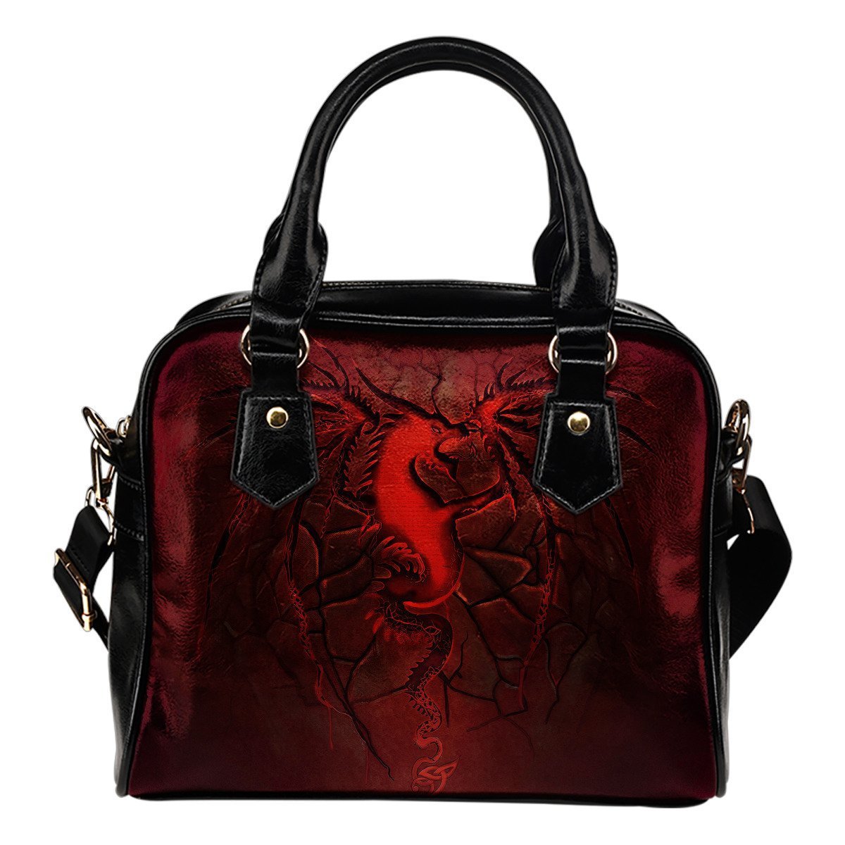Wales Shoulder Handbag, Welsh Dragon Lava - Vibe Hoodie
