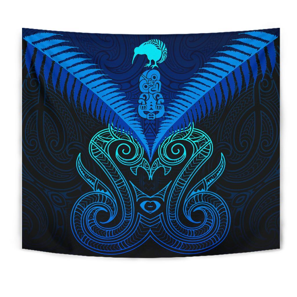 maori-manaia-new-zealand-tapestry-blue