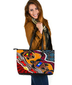 large-leather-tote-bag-australia-aboriginal-dots-with-turtle-and-naidoc-flags