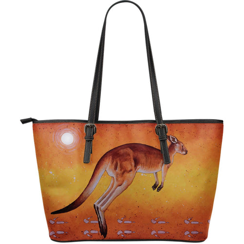 leather-tote-kangaroo-bag-drawing-painting-16-x-5-x-10-inches