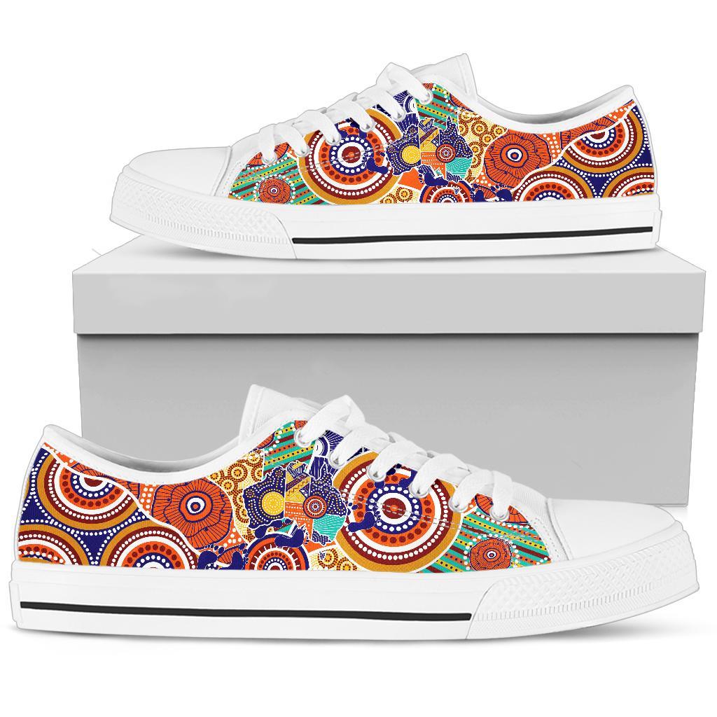 aboriginal-low-top-shoes-australian-map-dot-painting