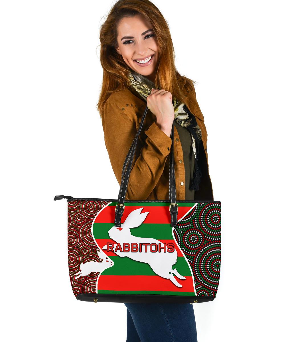 rabbitohs-large-leather-bag
