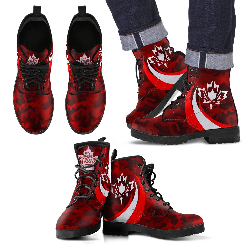 canada-true-north-strong-and-free-leather-boots