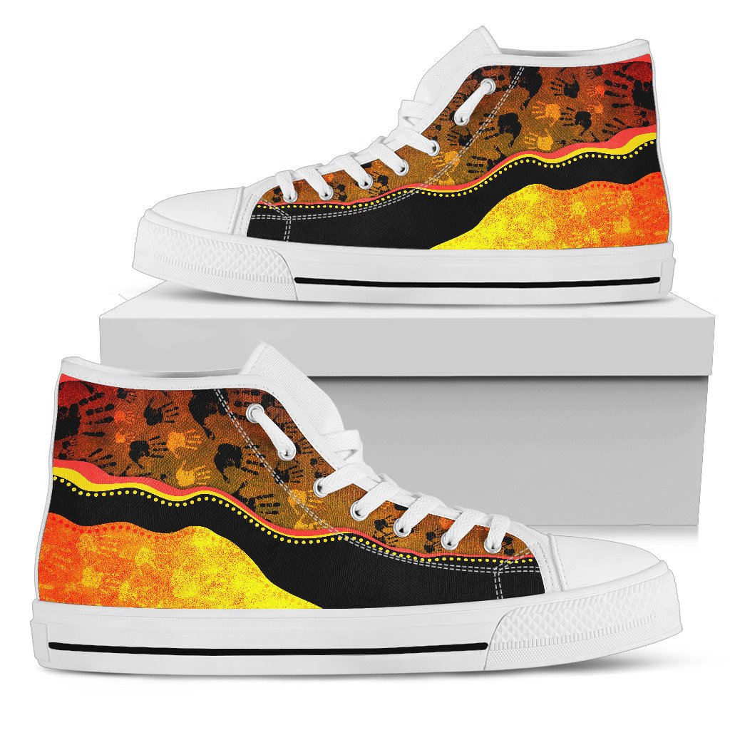 canvas-shoes-aboriginal-patterns-shoes-golden-style-high-top