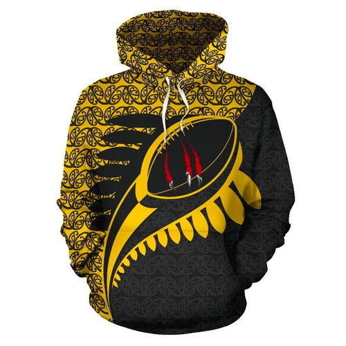 claws-on-rugby-ball-hoodie-yellow