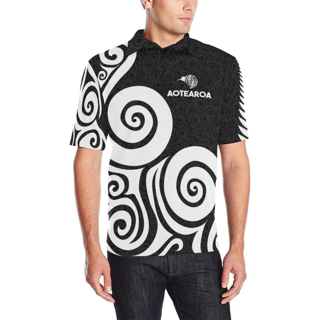 aotearoa-polo-t-shirt-koru-kiwi-bird-silver-fern