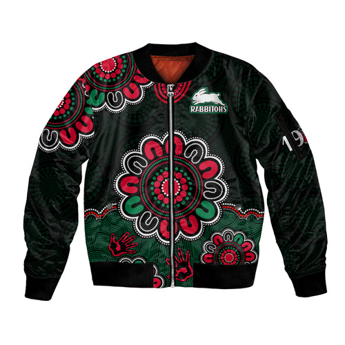 nrl-rabbitohs-rugby-sleeve-zip-bomber-jacket-the-bunnies-1908-aboriginal