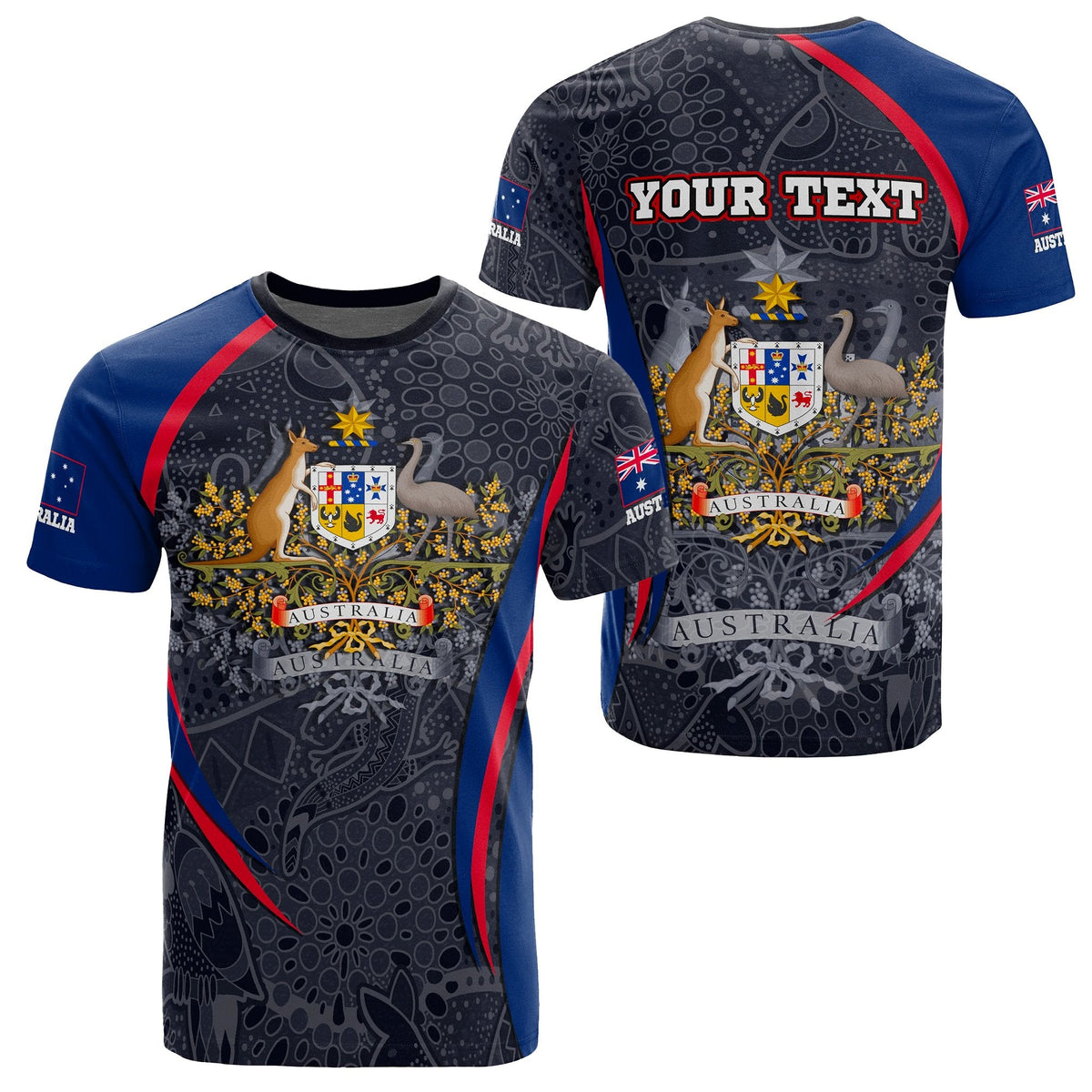 custom-text-t-shirt-australian-coat-of-arms-aussie-spirit