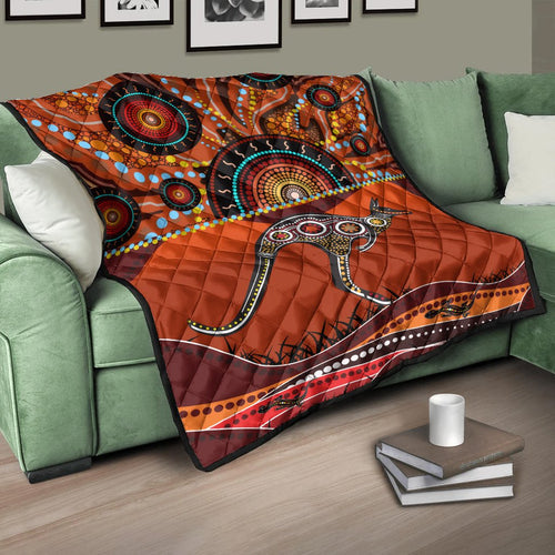 aboriginal-premium-quilt-kangaroo-with-dot-painting