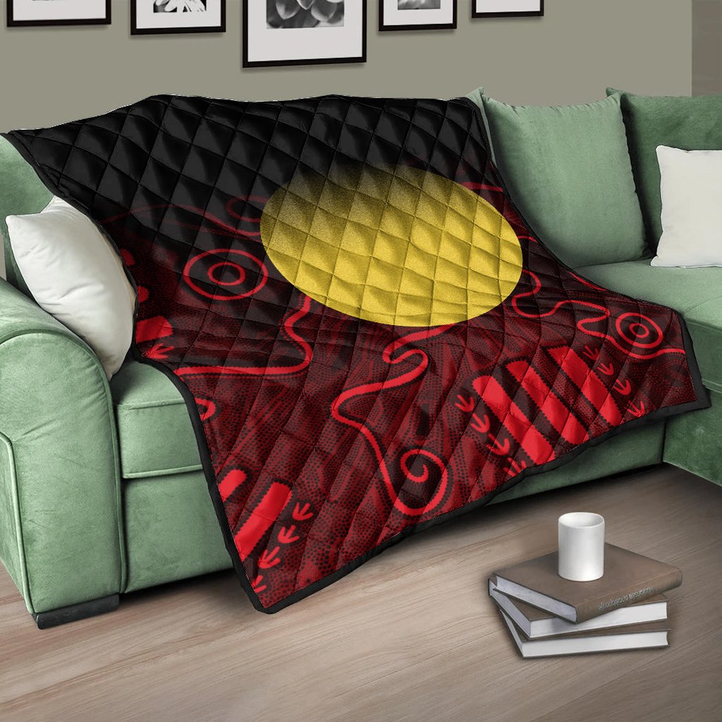 aboriginal-premium-quilt-indigenous-flag-grunge-style