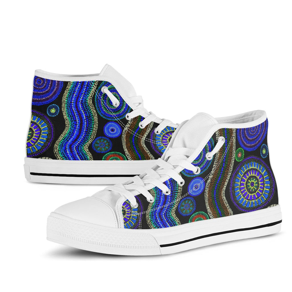 high-top-aboriginal-dot-unique-style-blue