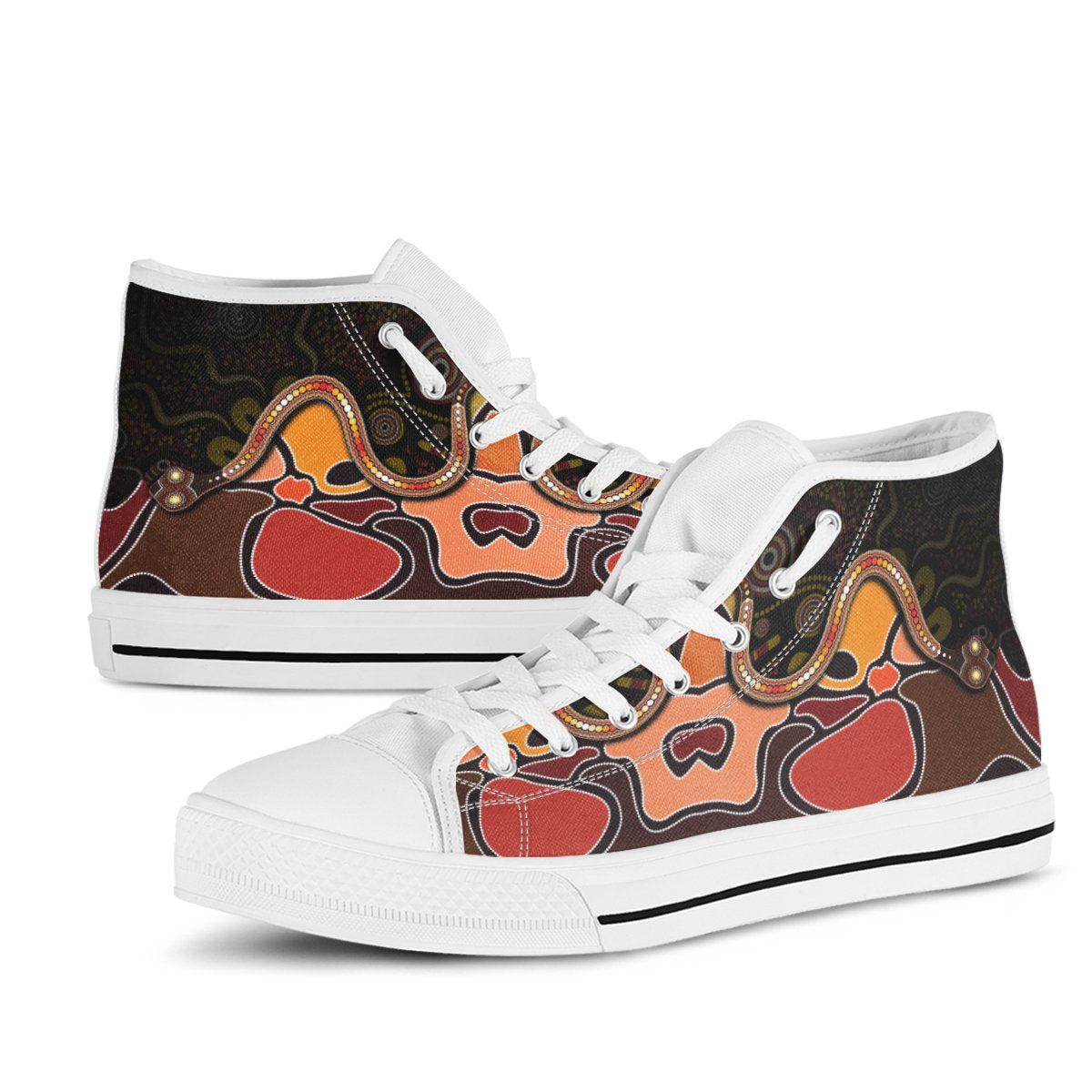 high-top-aboriginal-snake-with-dot-painting