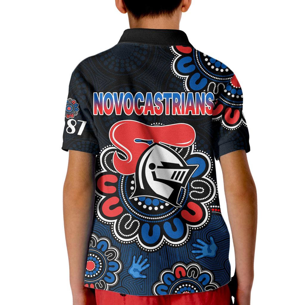 nrl-newcastle-knights-rugby-novocastrians-1987-aboriginal-kid-polo-shirt