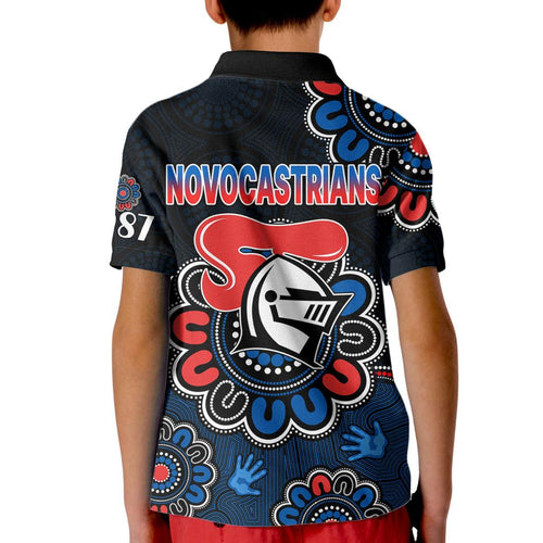 nrl-newcastle-knights-rugby-novocastrians-1987-aboriginal-kid-polo-shirt