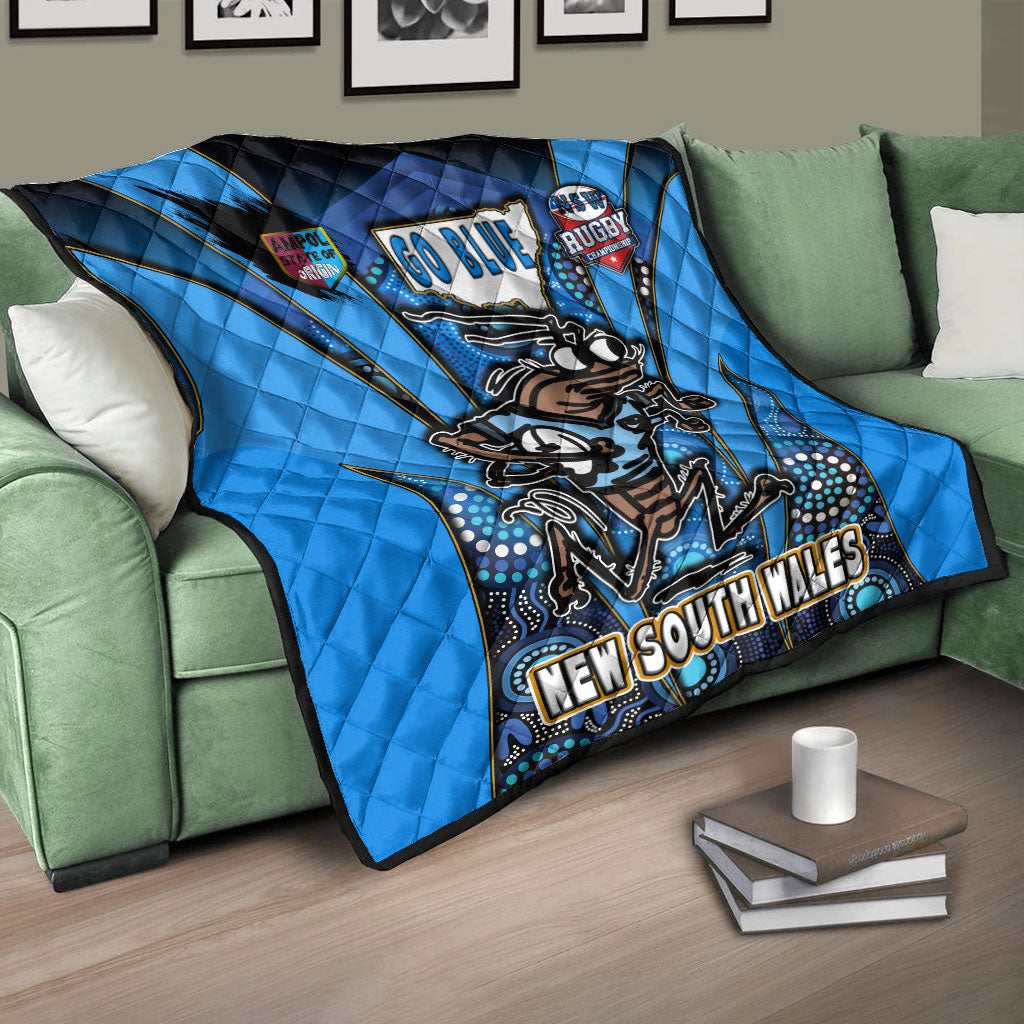 new-south-wales-rugby-league-team-quilt-new-south-wales-blues-mascot-with-aboriginal-art-state-of-origin-quilt