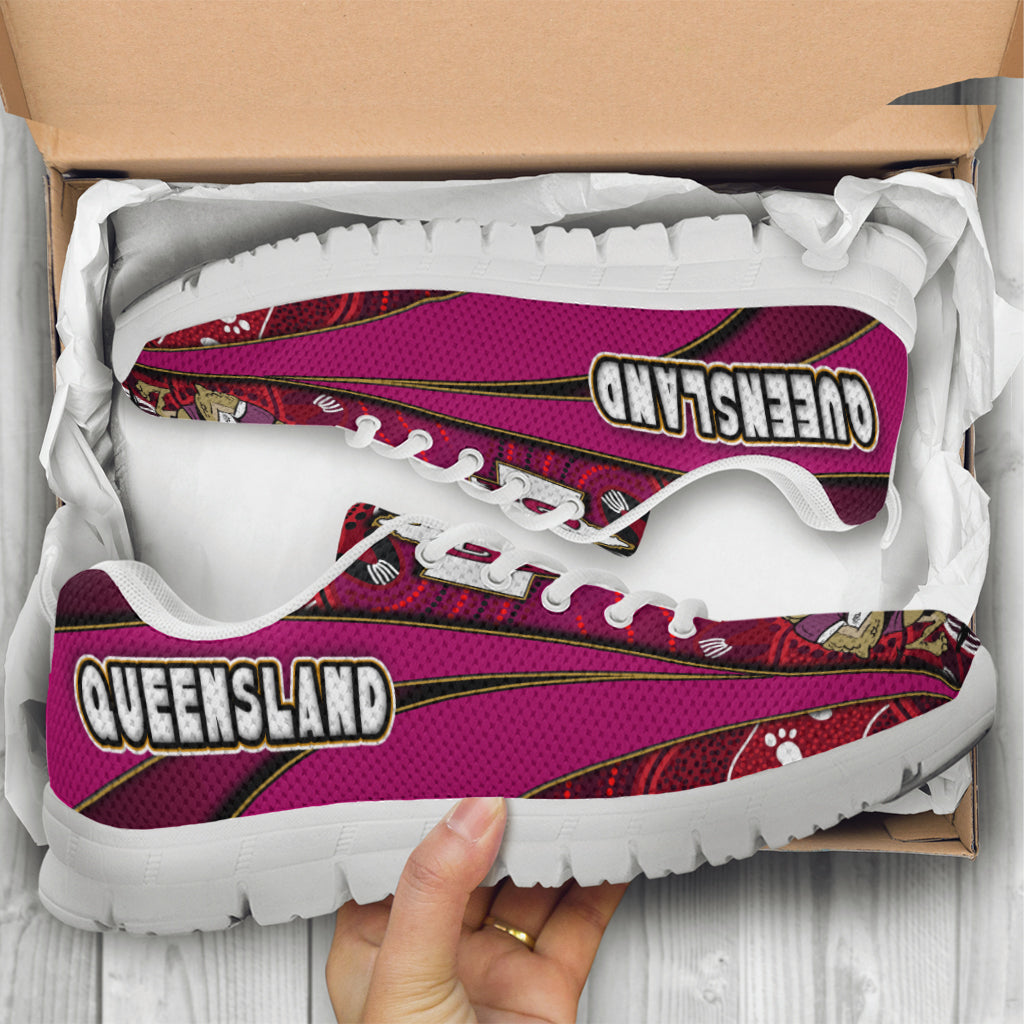 queensland-rugby-league-sneakers-queensland-maroons-mascot-aboriginal-art-state-of-origin-high-sneakers