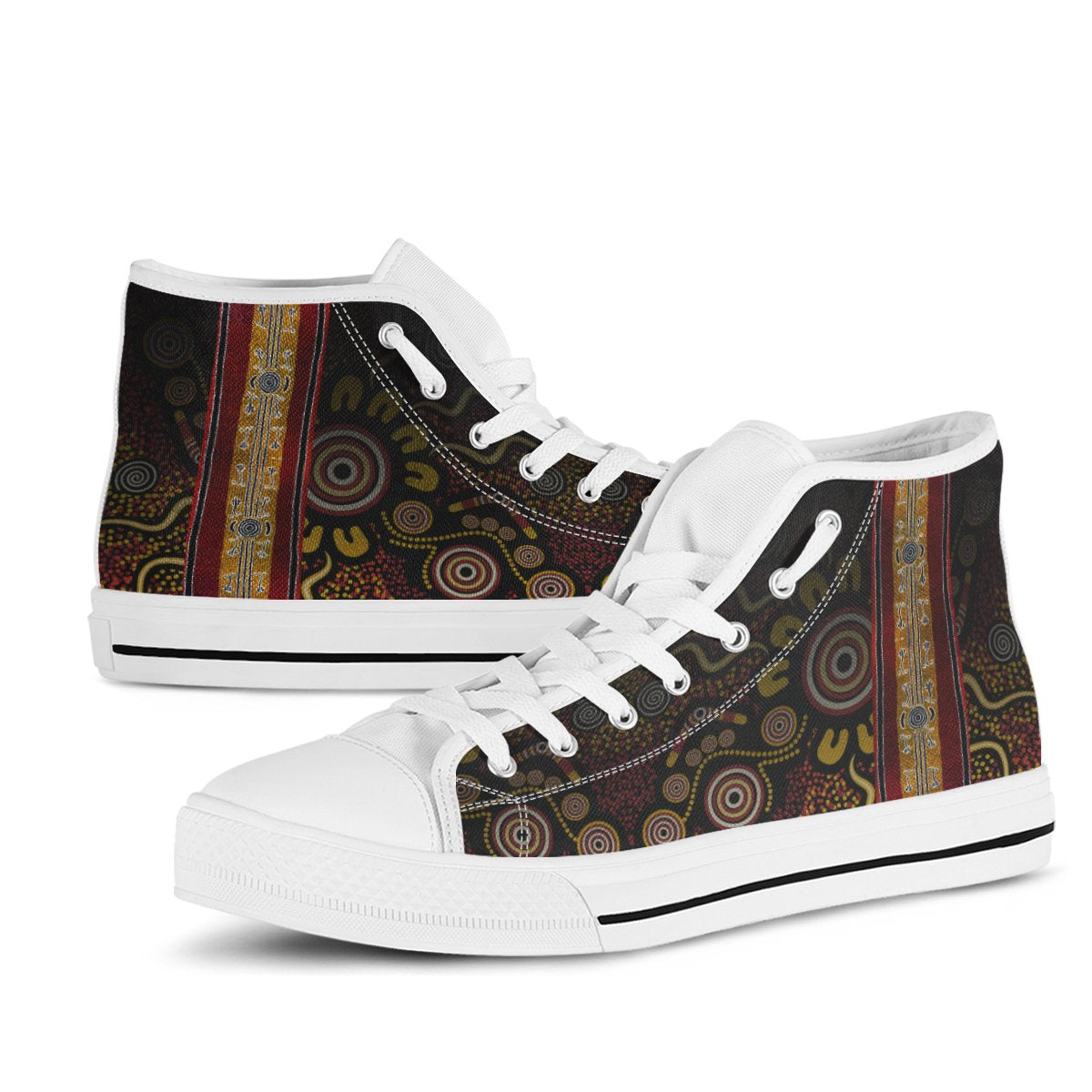 high-top-aboriginal-dot-panting-art-stripe-lines