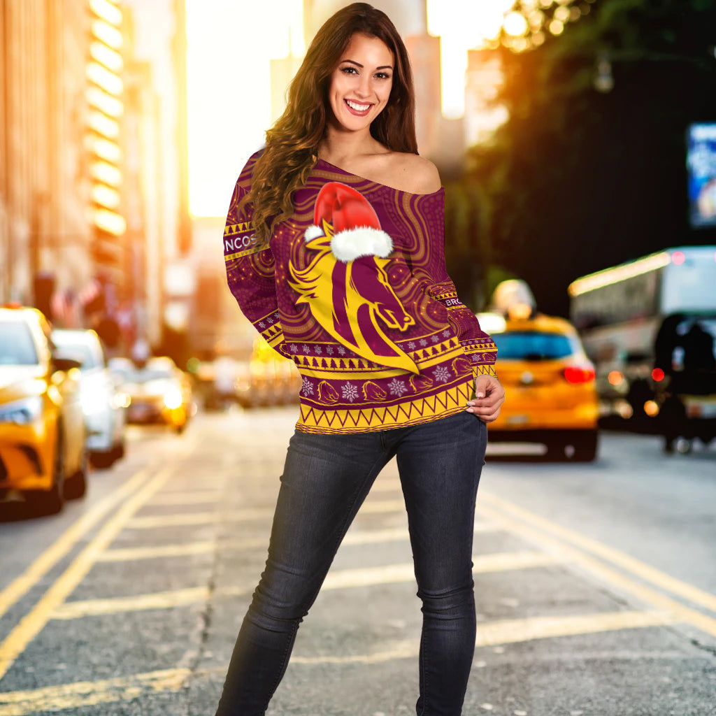 custom-personalised-broncos-christmas-off-shoulder-sweater-brisbane-indigenous