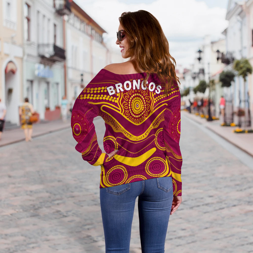 Broncos Indigenous Off Shoulder Sweater LT13 - Vibe Hoodie