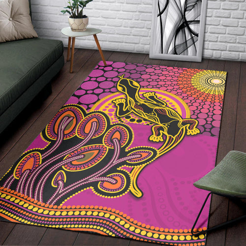 aboriginal-lizard-area-rug-tree-on-the-hill-sunshine