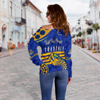 (Custom Personalised) Eels Anzac 2022 Women Off Shoulder Sweater Lest We Forget LT13