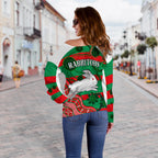 (Custom Personalised) Rabbitohs Nippy Off Shoulder Sweater Indigenous - Vibe Hoodie