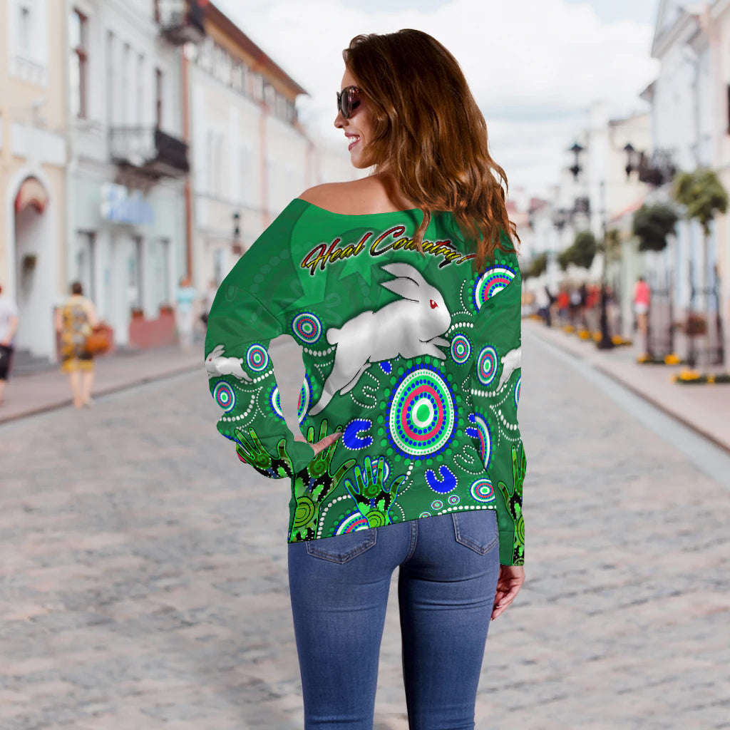 Naidoc Rabbitohs 2021 Off Shoulder Sweater Health Life LT13 - Vibe Hoodie