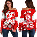 Federal Football Club Off Shoulder Sweater Indigenous | Vibehoodie.co