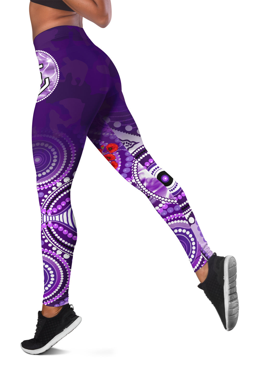 dockers-anzac-2022-women-leggings-fremantle-football-aboriginal-poppy-flowers