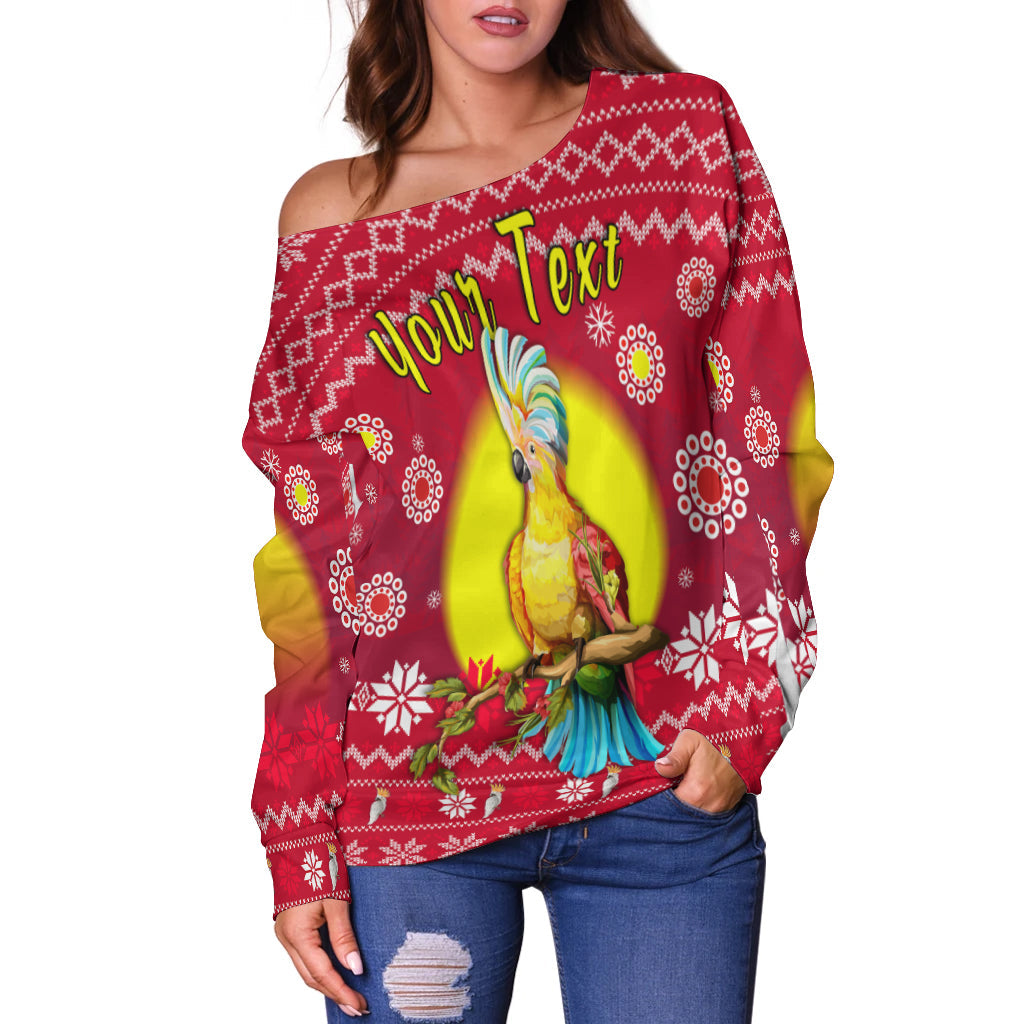 custom-personalised-australia-christmas-off-shoulder-sweater-be-loved-cockatoo