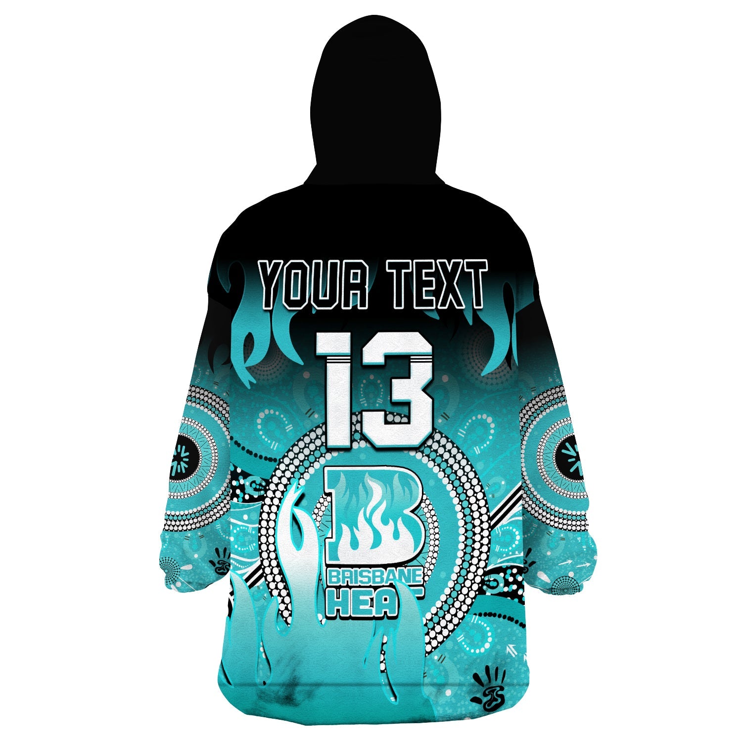 custom-text-and-number-brisbane-heat-wearable-blanket-hoodie-aboriginal-sunshine