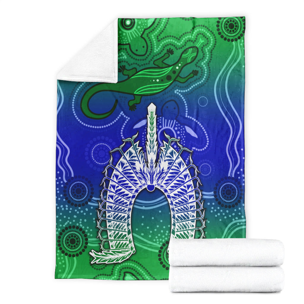torres-strait-islands-premium-blanket-aboriginal-art-lizard-symbol-peace