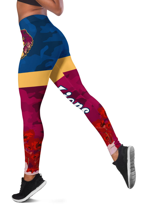 lions-anzac-2022-women-leggings-brisbane-brissie-poppy-flowers