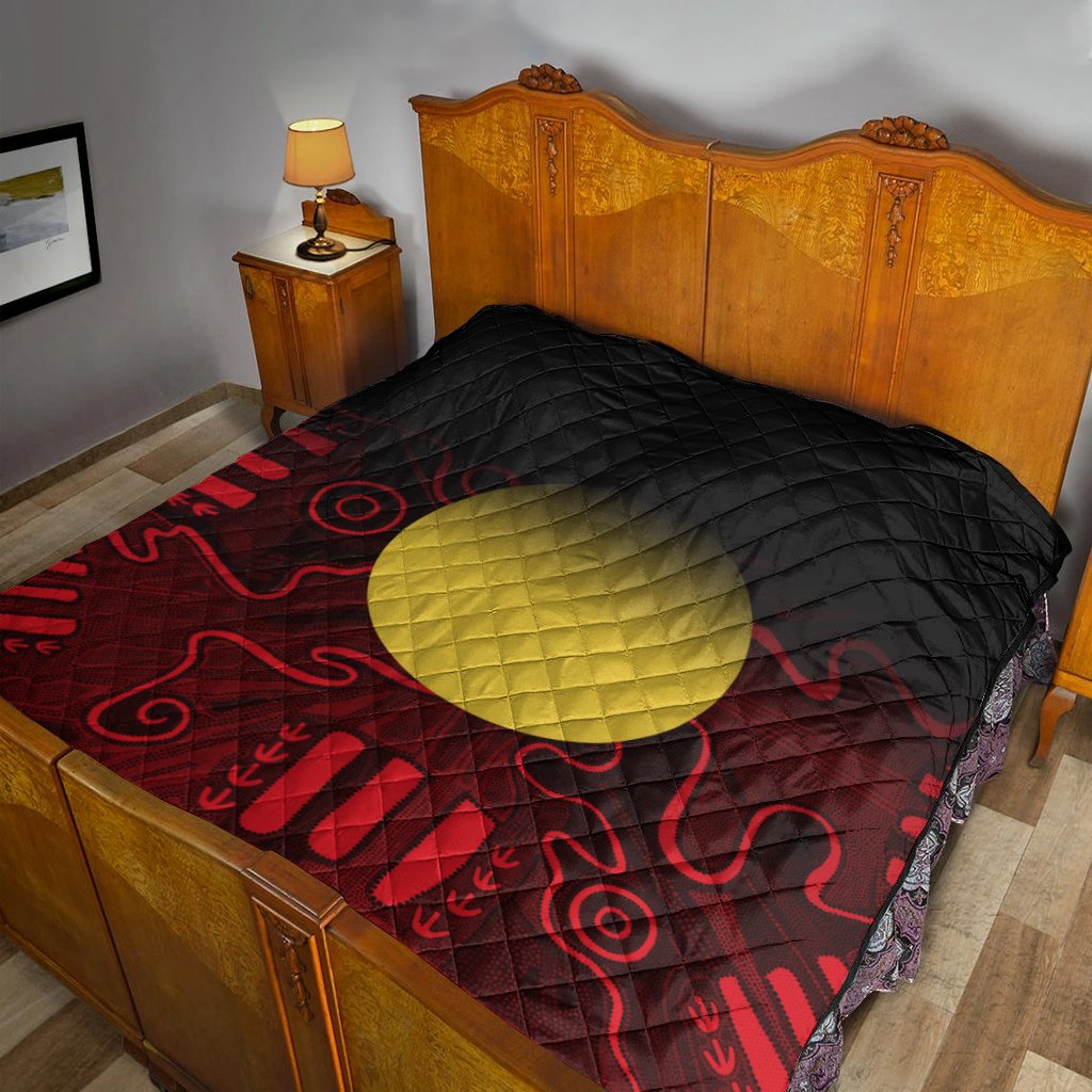 aboriginal-premium-quilt-indigenous-flag-grunge-style