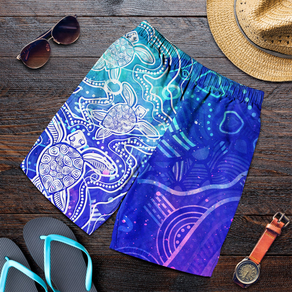 aboriginal-men-short-sea-turtle-with-indigenous-patterns-blue