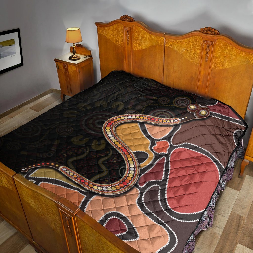 premium-quilts-aboriginal-snake-with-dot-painting