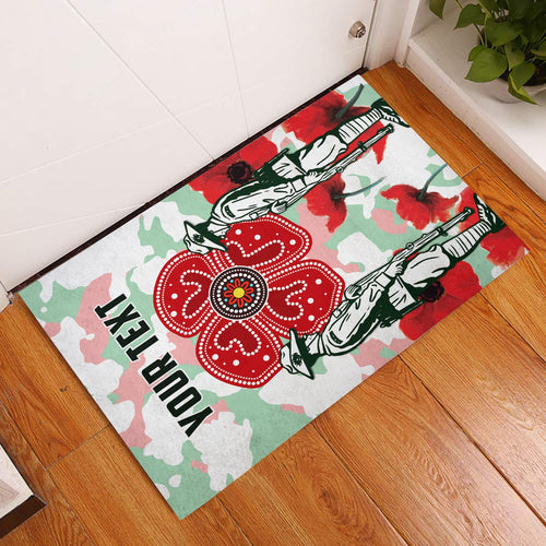 custom-personalised-rabbitohs-anzac-day-door-mat-poppies-aboriginal-proud-soldiers
