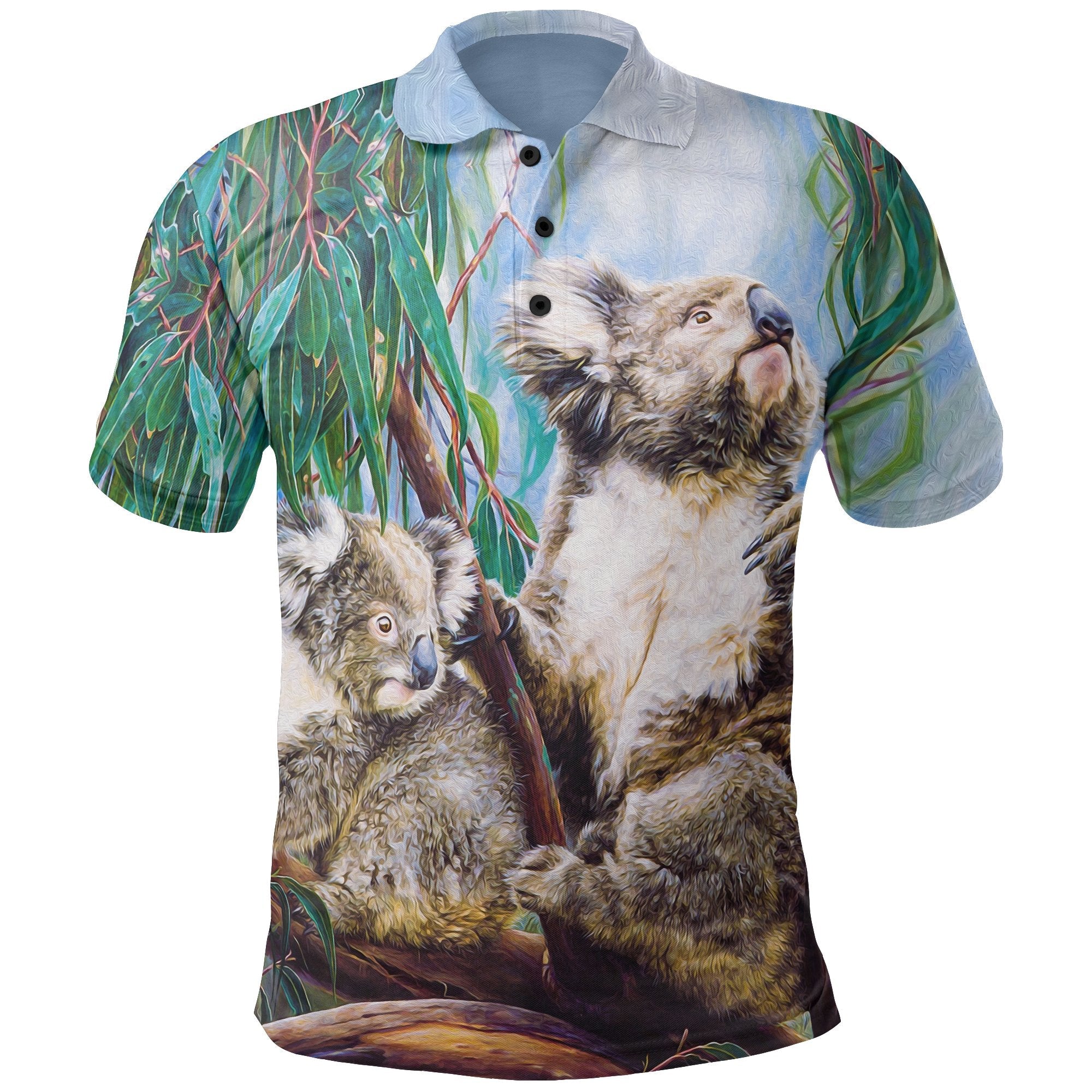 polo-shirt-koala-and-joey-shirt-3d-art-unisex