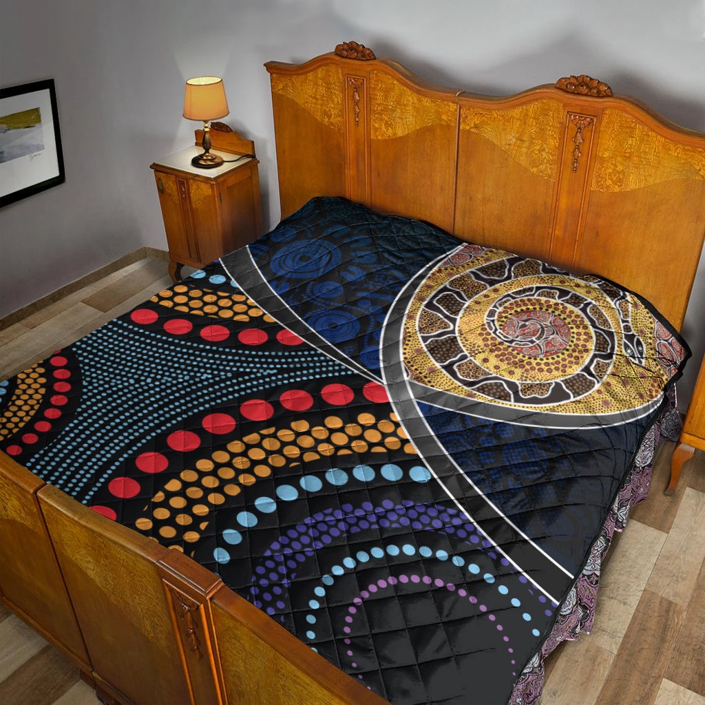 premium-quilts-aboriginal-dot-panting-art-with-snake