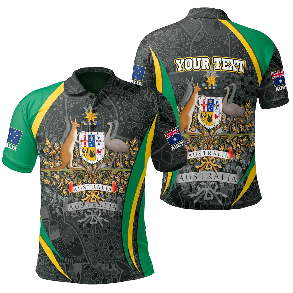 custom-text-polo-shirt-australian-coat-of-arms-aussie-spirit-green