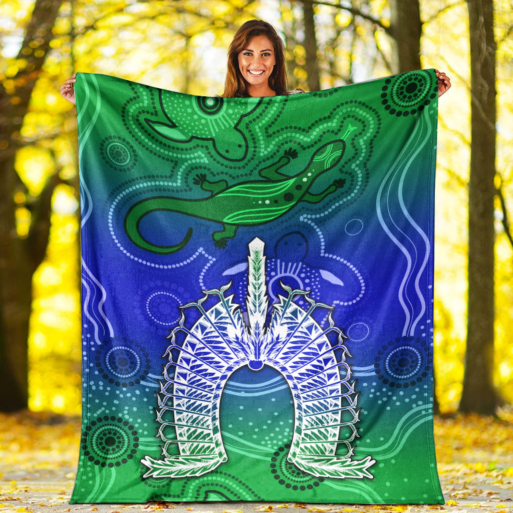 torres-strait-islands-premium-blanket-aboriginal-art-lizard-symbol-peace