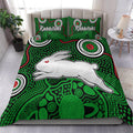 rabbitohs-indigenous-bedding-set-simple-green